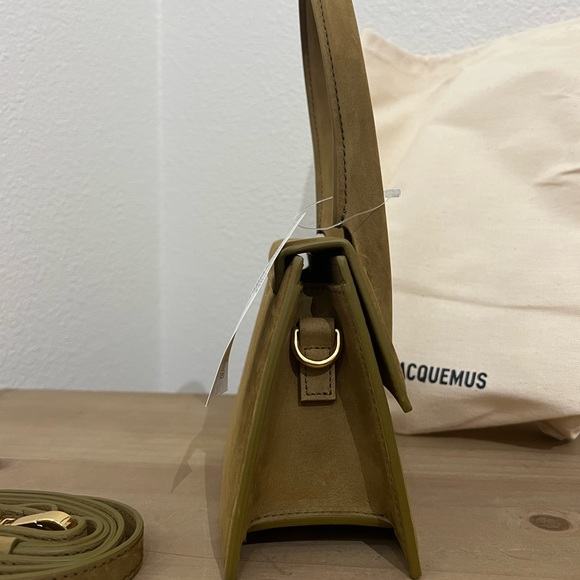 Jacquemus leather top-handle bag Le Chiquito Medium Tapenade NWT - Picture 3 of 11